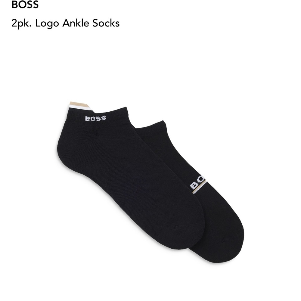 Boss Black Ankle Logo Socks - 2 Pack(4) pairs total(No offer please )